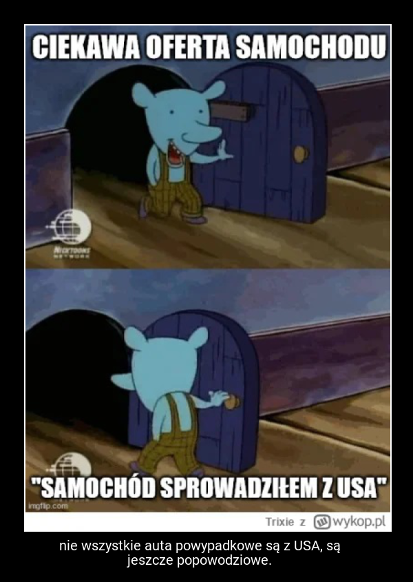 nie wszystkie auta powypadkowe są z USA, są jeszcze popowodziowe.